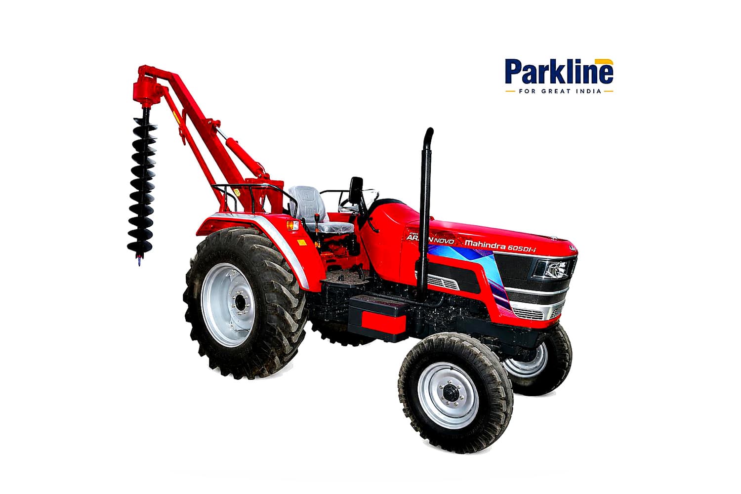 Hydraulic Post Hole Digger Machine by Parkline Rigs India for hard soil and rocky terrain